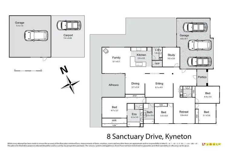 Floorplan of Homely house listing, 8 Sanctuary Drive, Kyneton VIC 3444
