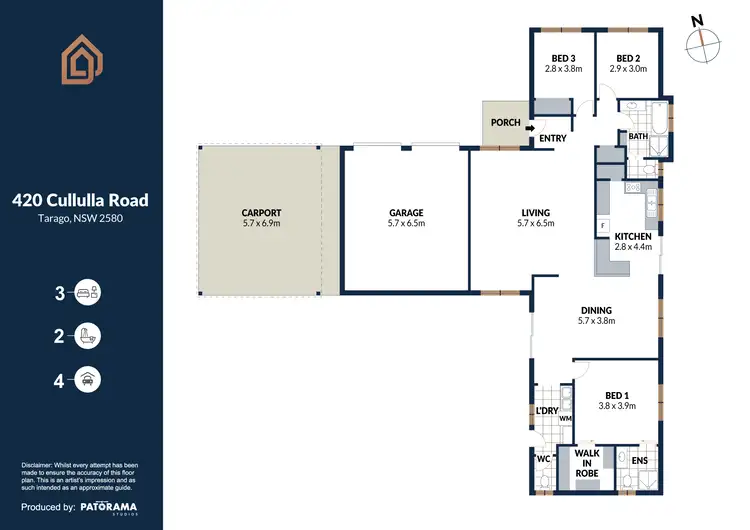Floorplan of Homely rural property listing, 420 Cullulla Rd, Tarago NSW 2580
