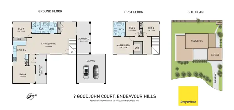 Floorplan of Homely house listing, 9 Goodjohn Court, Endeavour Hills VIC 3802