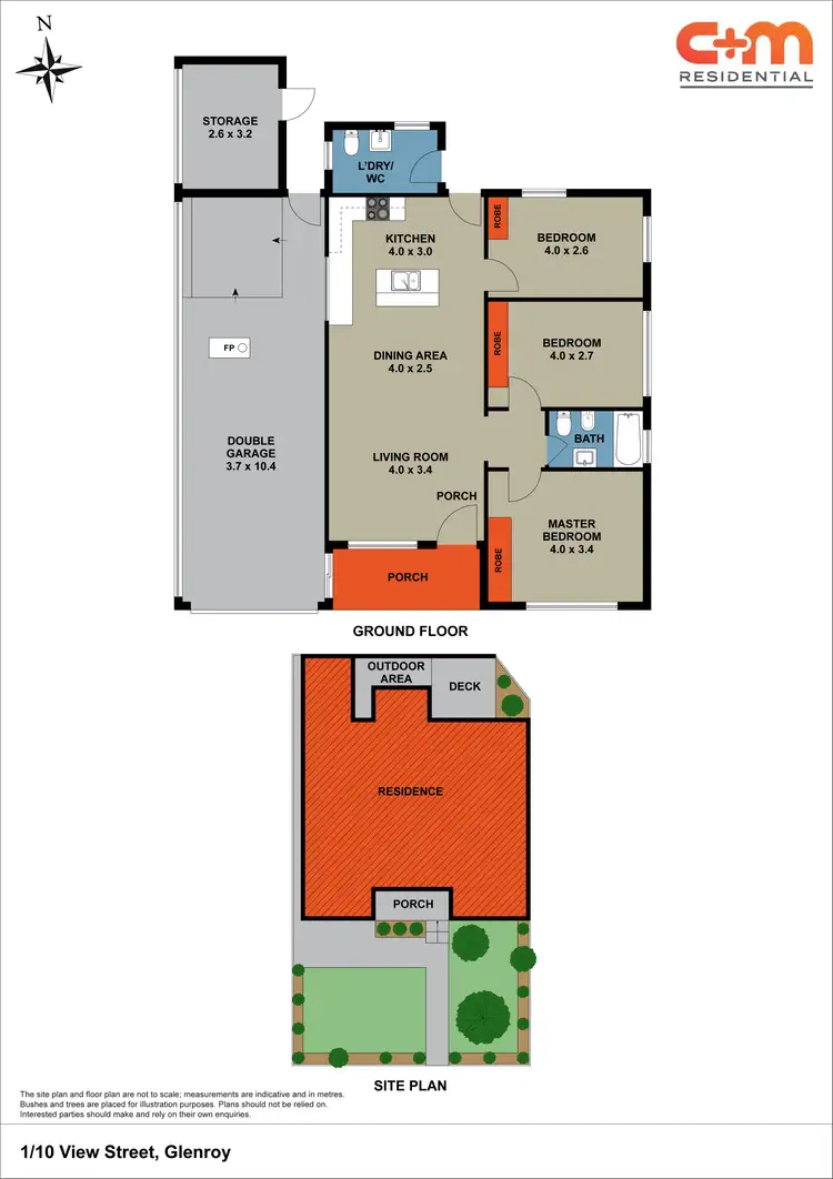 Floorplan of Homely townhouse listing, 1/10 View Street, Glenroy VIC 3046