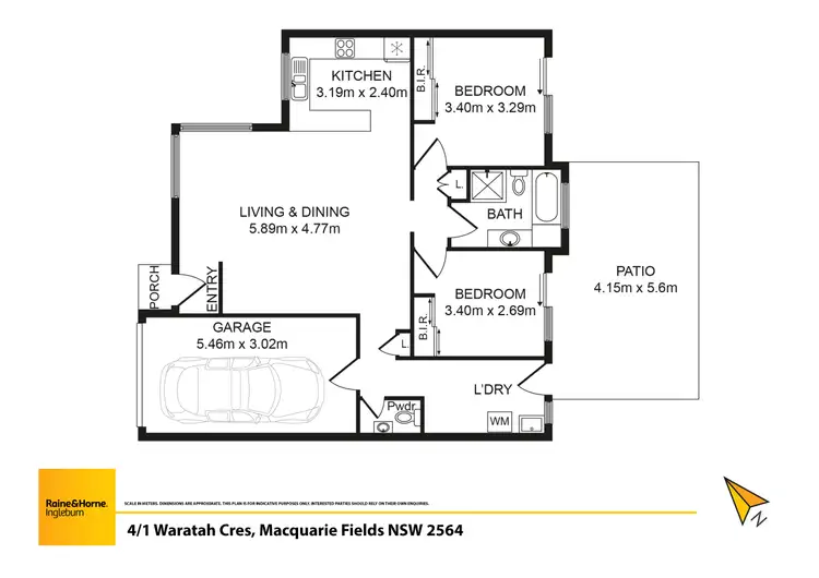 Floorplan of Homely villa listing, 4/1 Waratah Crescent, Macquarie Fields NSW 2564
