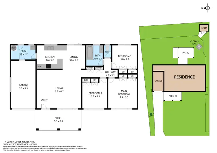 Floorplan of Homely house listing, 17 Gatton Street, Kirwan QLD 4817