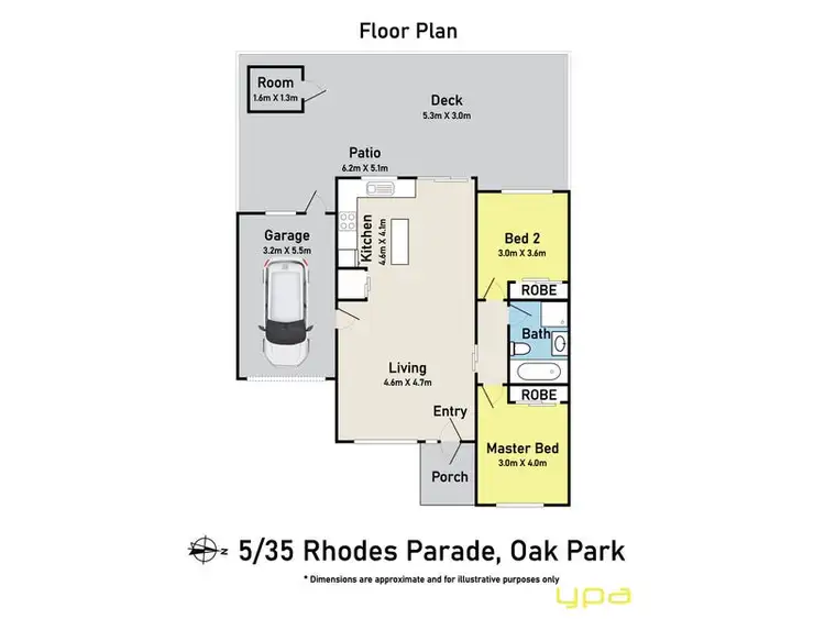 Floorplan of Homely unit listing, 5/35 Rhodes Parade, Oak Park VIC 3046
