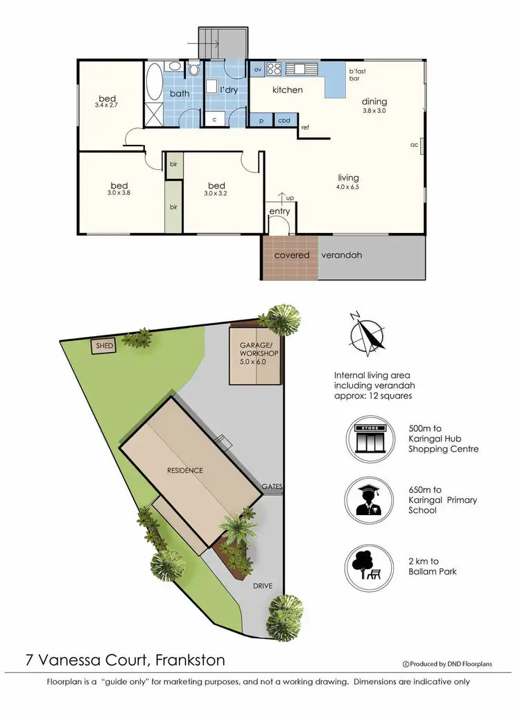 Floorplan of Homely house listing, 7 Vanessa Court, Frankston VIC 3199
