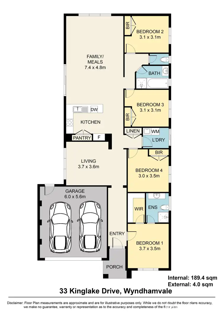 Floorplan of Homely house listing, 33 Kinglake Drive, Manor Lakes VIC 3024