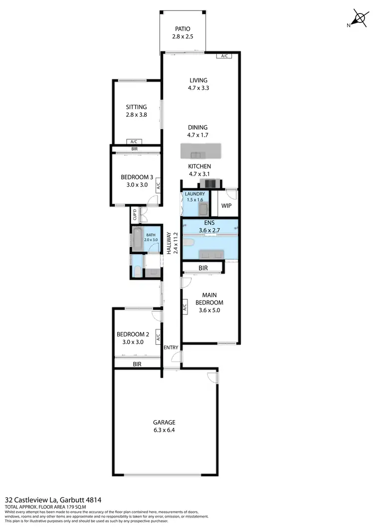 Floorplan of Homely house listing, 32 Castleview Lane, Garbutt QLD 4814