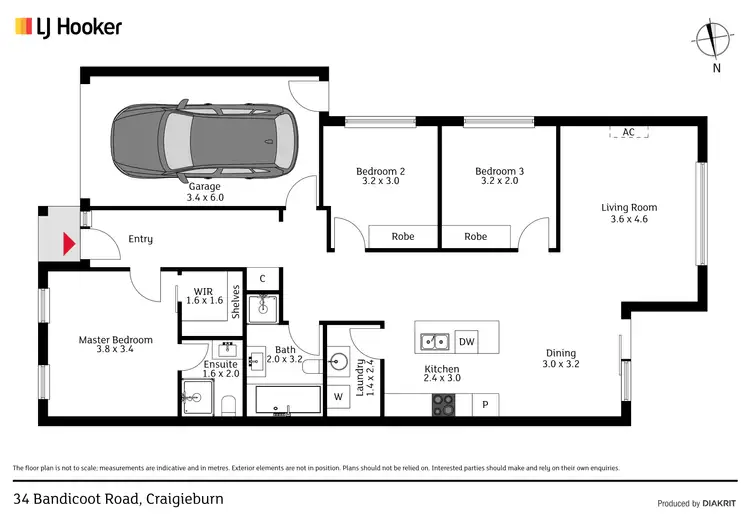 Floorplan of Homely house listing, 34 Bandicoot Road, Craigieburn VIC 3064