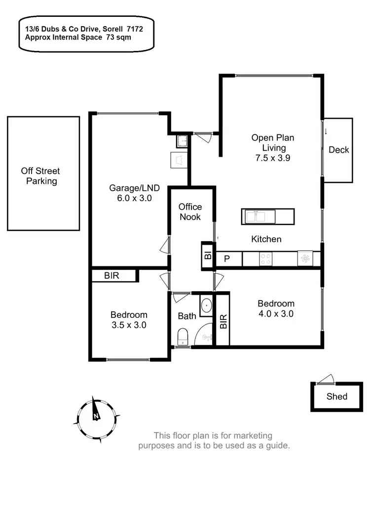 Floorplan of Homely unit listing, 13/6 Dubs And Co Drive, Sorell TAS 7172