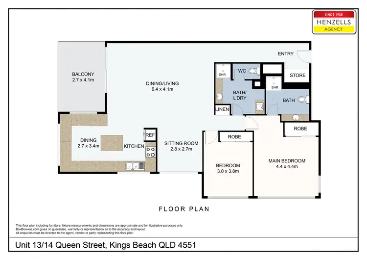 Floorplan of Homely unit listing, 13/14 Queen Street, Kings Beach QLD 4551
