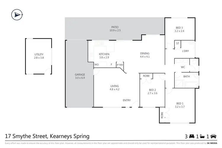 Floorplan of Homely house listing, 17 Smythe Street, Kearneys Spring QLD 4350