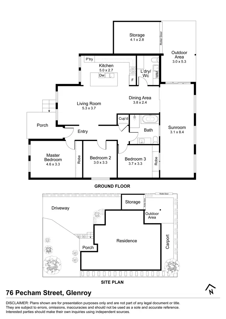 Floorplan of Homely house listing, 76 Pecham Street, Glenroy VIC 3046