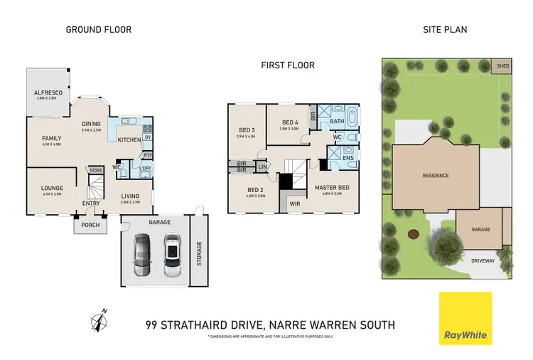 Floorplan of Homely house listing, 99 Strathaird Drive, Narre Warren South VIC 3805