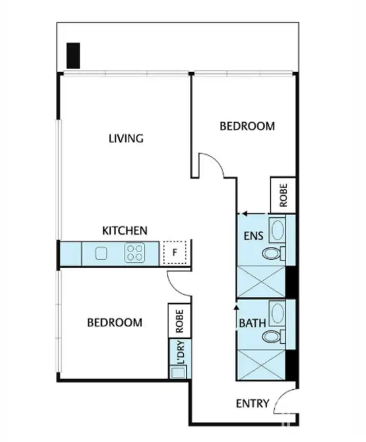 Floorplan of Homely apartment listing, 2709/350 William Street, Melbourne VIC 3000