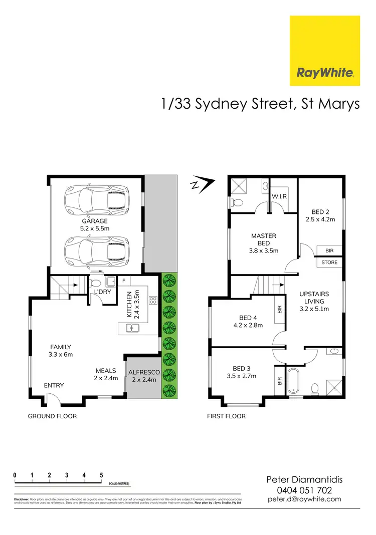 Floorplan of Homely townhouse listing, 1/33 Sydney Street, St Marys NSW 2760
