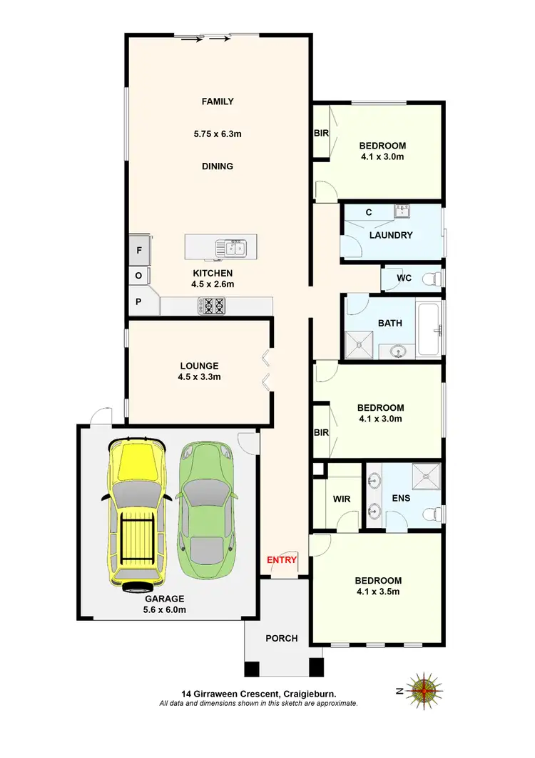 Floorplan of Homely house listing, 14 Girraween Crescent, Craigieburn VIC 3064