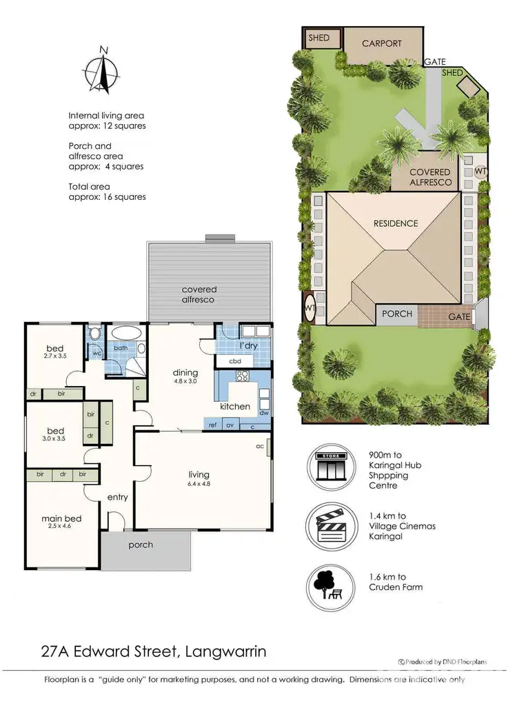 Floorplan of Homely house listing, 27A Edward Street, Langwarrin VIC 3910