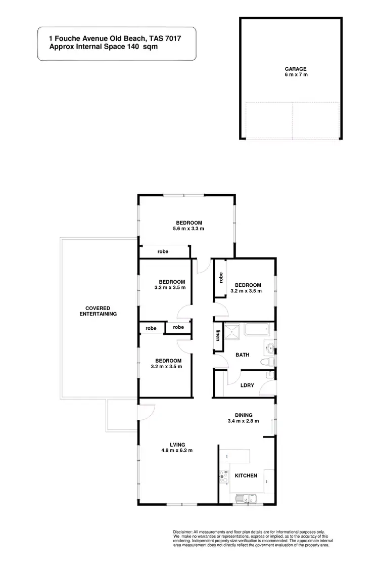 Floorplan of Homely house listing, 1 Fouche Avenue, Old Beach TAS 7017