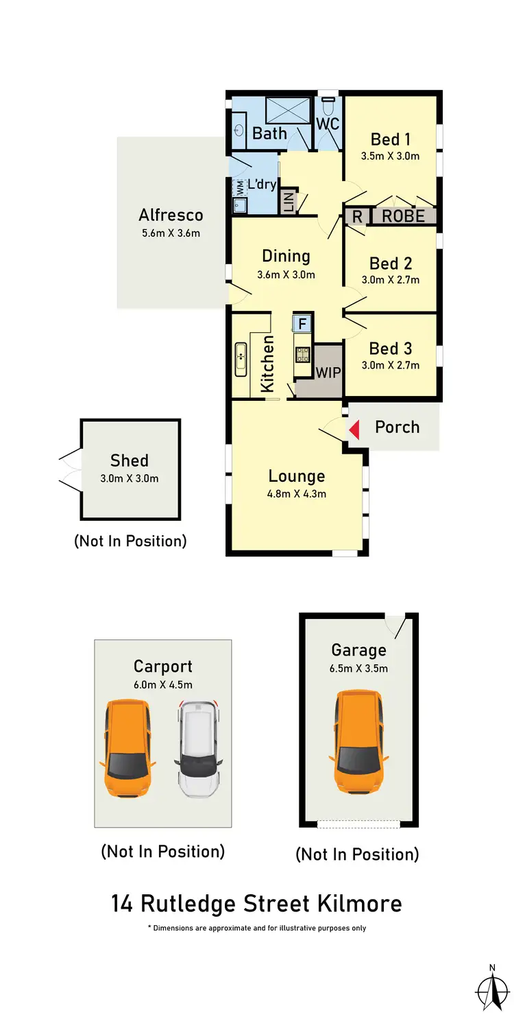 Floorplan of Homely house listing, 14 Rutledge Street, Kilmore VIC 3764
