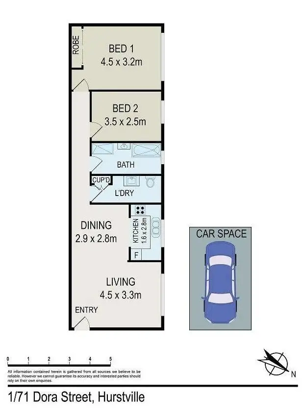 Floorplan of Homely apartment listing, 1/71 Dora Street, Hurstville NSW 2220