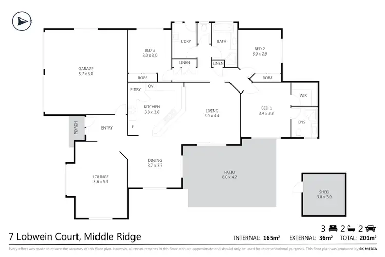Floorplan of Homely house listing, 7 Lobwein Court, Middle Ridge QLD 4350