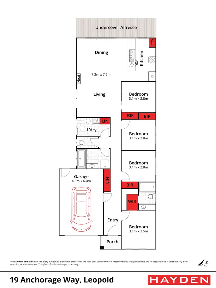 Floorplan of Homely house listing, 19 Anchorage Way, Leopold VIC 3224