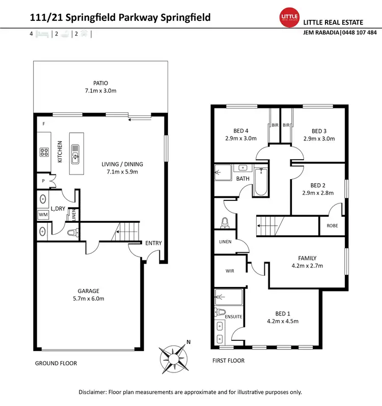 Floorplan of Homely townhouse listing, 111/21 Springfield Parkway, Springfield QLD 4300