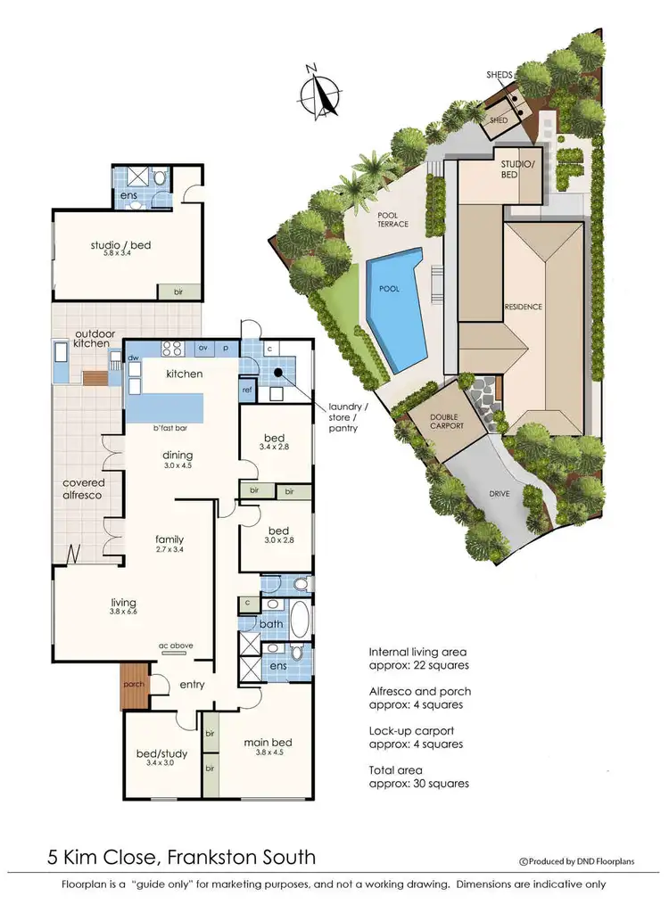 Floorplan of Homely house listing, 5 Kim Close, Frankston South VIC 3199