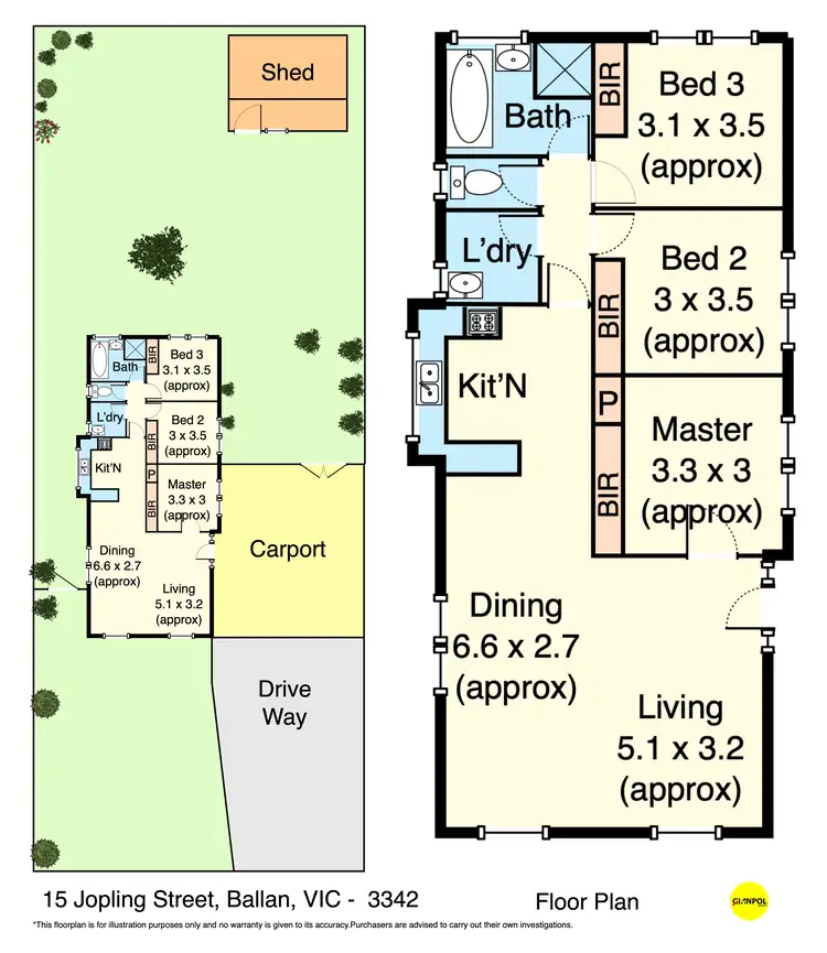 Floorplan of Homely house listing, 15 Jopling Street, Ballan VIC 3342