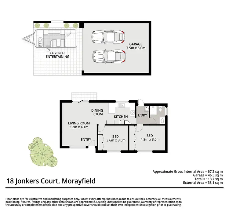 Floorplan of Homely house listing, 18 Jonkers Court, Morayfield QLD 4506