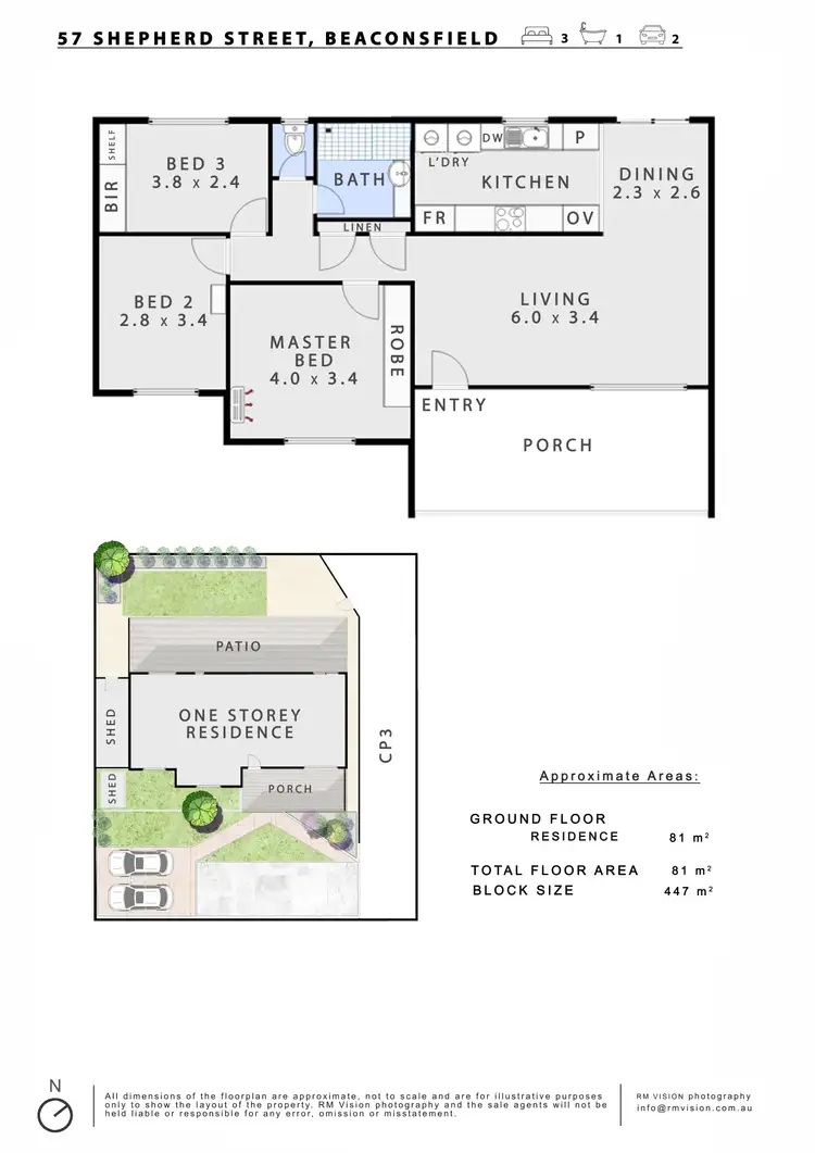 Floorplan of Homely house listing, 57 Shepherd Street, Beaconsfield WA 6162