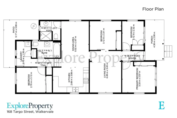Floorplan of Homely house listing, 168 Targo Street, Walkervale QLD 4670