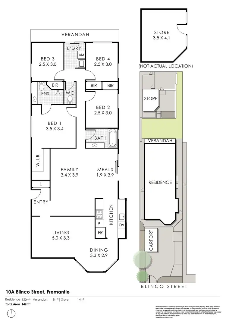 Floorplan of Homely house listing, 10A Blinco Street, Fremantle WA 6160