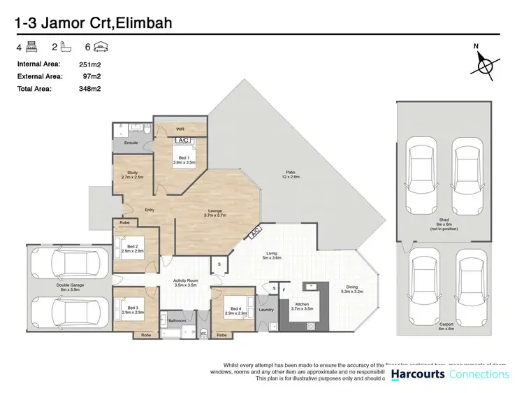 Floorplan of Homely house listing, 1-3 Jamor Court, Elimbah QLD 4516