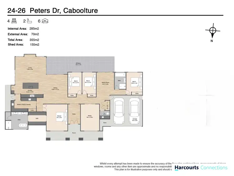 Floorplan of Homely house listing, 24-26 Peters Drive, Caboolture QLD 4510