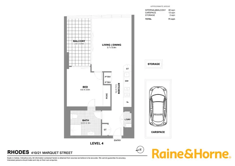 Floorplan of Homely apartment listing, 410/21 Marquet Street, Rhodes NSW 2138