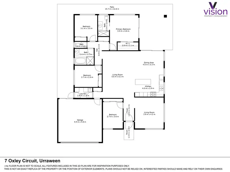 Floorplan of Homely house listing, 7 Oxley Circuit, Urraween QLD 4655