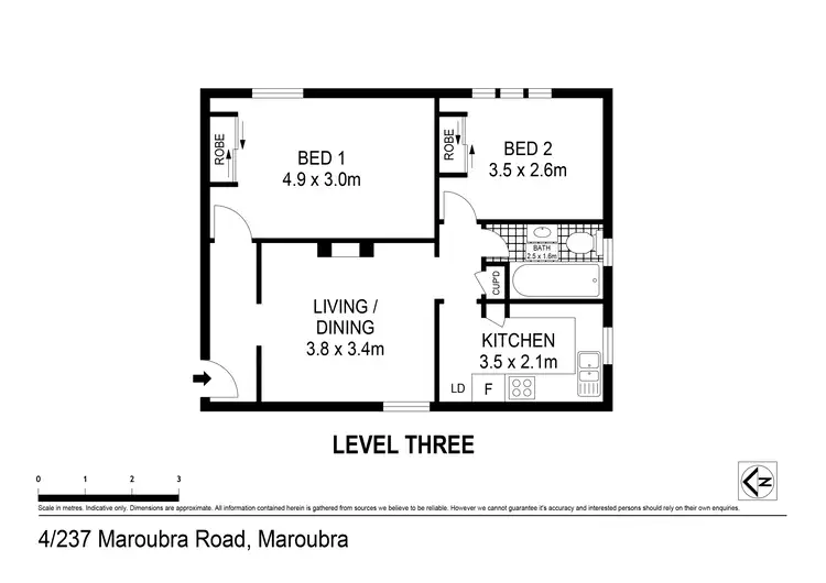Floorplan of Homely apartment listing, 4/237-245 Maroubra Road, Maroubra NSW 2035