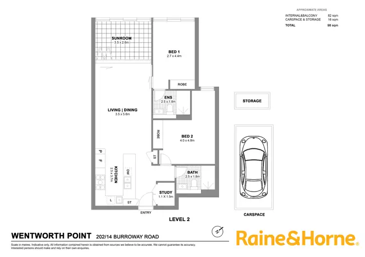 Floorplan of Homely apartment listing, 202/14 Burroway Road, Wentworth Point NSW 2127