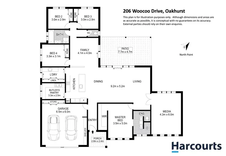 Floorplan of Homely house listing, 206 Woocoo Drive, Oakhurst QLD 4650