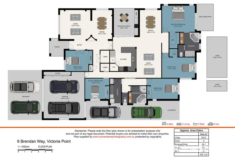 Floorplan of Homely house listing, 6 Brendan Way, Victoria Point QLD 4165