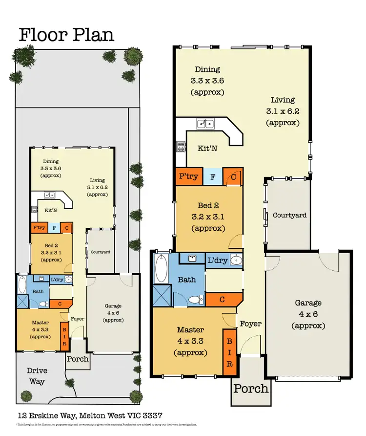 Floorplan of Homely house listing, 12 Erskine Way, Melton West VIC 3337