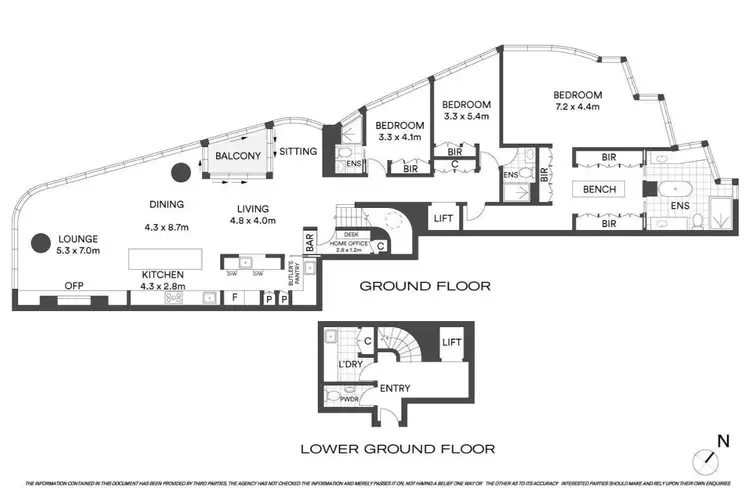 Floorplan of Homely apartment listing, 1803/8 Bowen Crescent, Melbourne VIC 3004