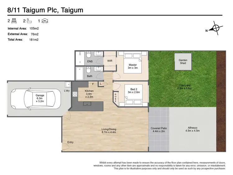 Floorplan of Homely unit listing, 8/11 Taigum Place, Taigum QLD 4018