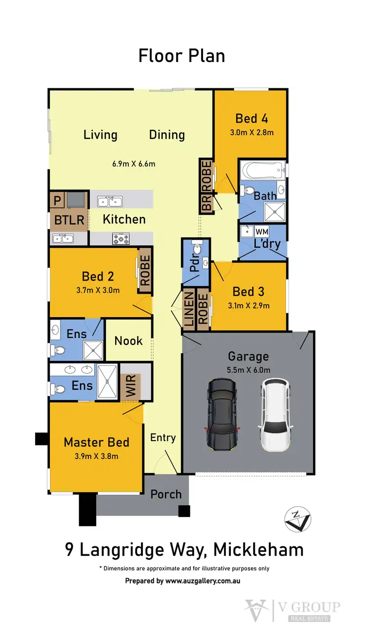 Floorplan of Homely house listing, 9 Langridge Way, Mickleham VIC 3064