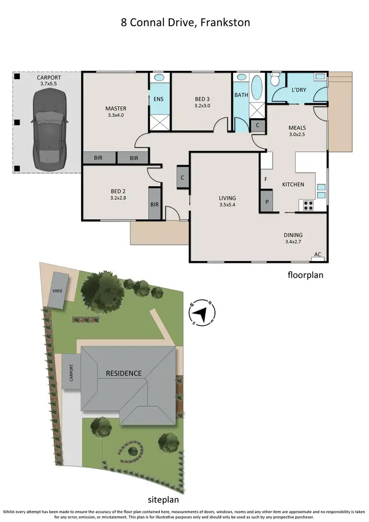 Floorplan of Homely house listing, 8 Connal Drive, Frankston VIC 3199