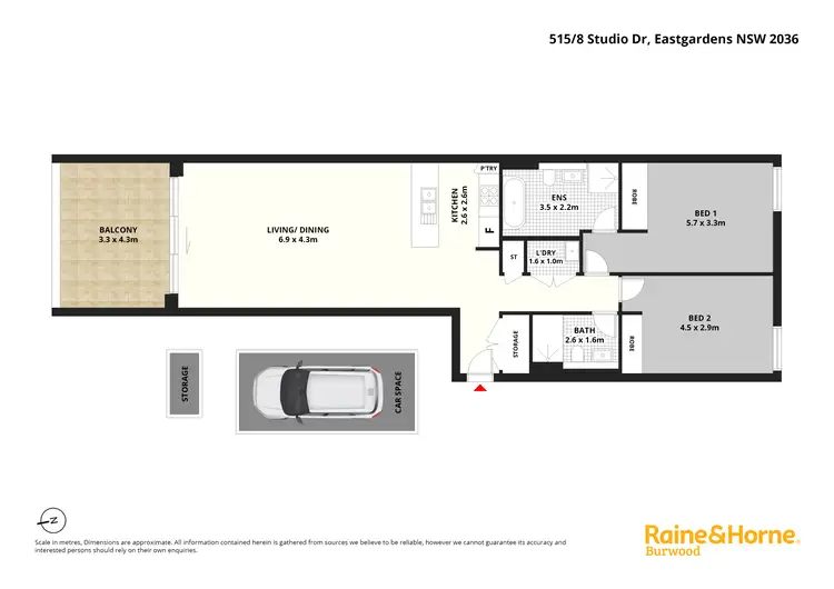 Floorplan of Homely apartment listing, 515/8 Studio Drive, Eastgardens NSW 2036