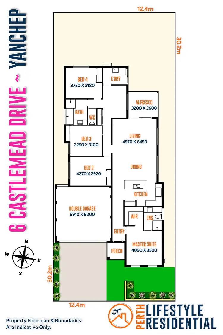 Floorplan of Homely house listing, 6 Castlemead Drive, Yanchep WA 6035