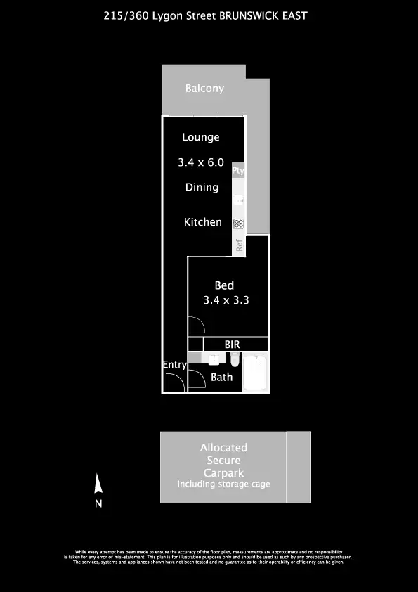 Floorplan of Homely house listing, 215/360 Lygon Street, Brunswick East VIC 3057