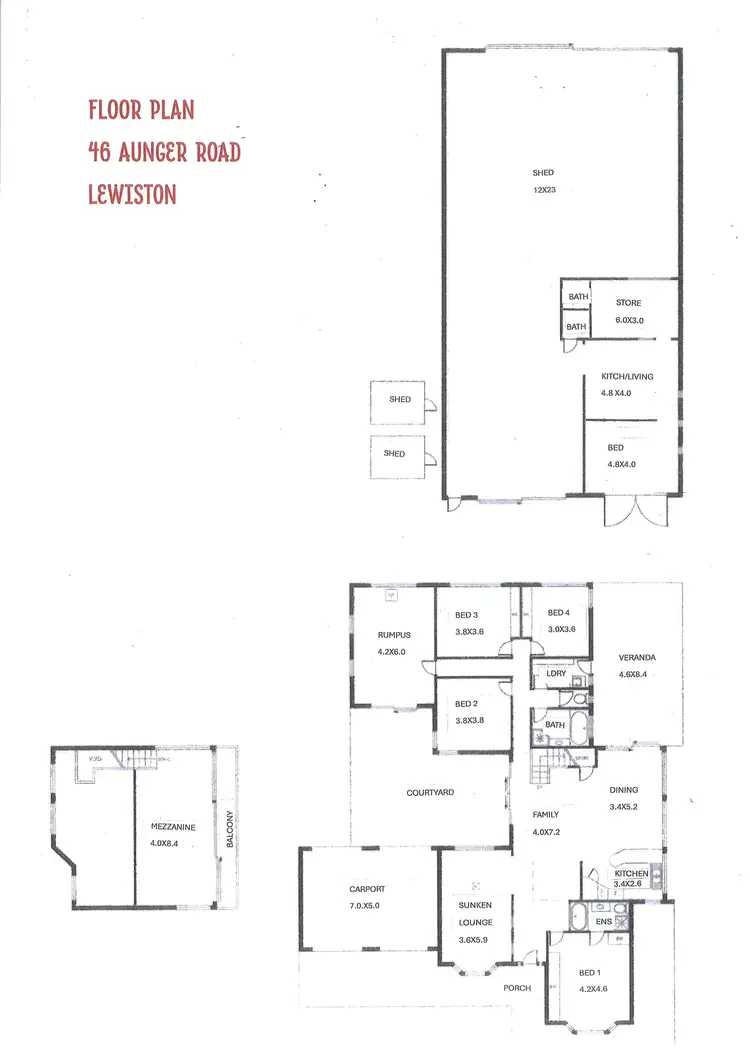 Floorplan of Homely house listing, 46 Aunger Road, Lewiston SA 5501