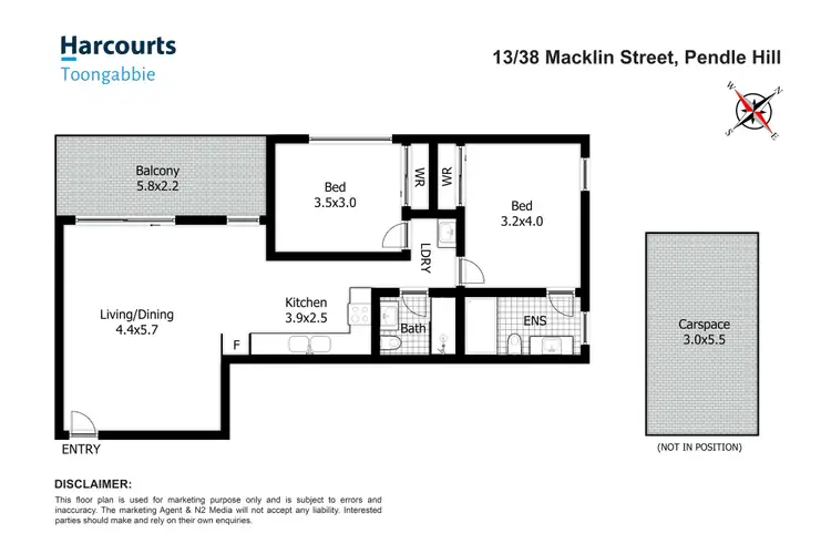 Floorplan of Homely unit listing, 13/38-40 Macklin St, Pendle Hill NSW 2145